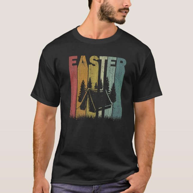 Camiseta Camping Día de Pascua Gráfica Retro Gracioso Costo (Anverso)