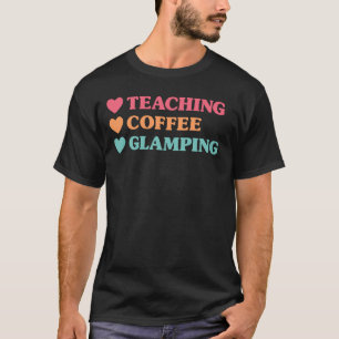 Camiseta Camping divertido con café para profesores