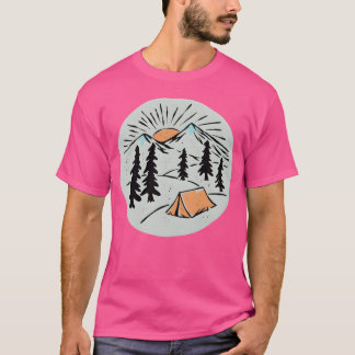 Camiseta Camping divertido familiar retro