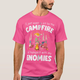 Camiseta Camping divertido Gnome Hangout con mis Gnomies ho