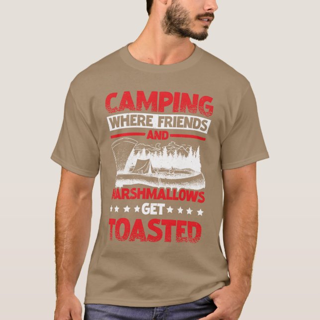 Camiseta Camping donde amigos y marismas (Anverso)