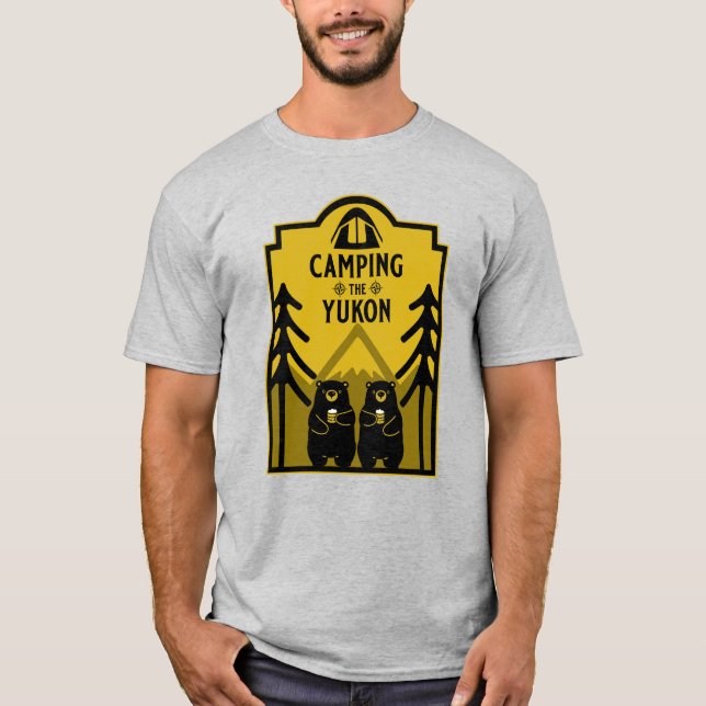 Camiseta Camping El Río Yukón Canadá (Anverso)
