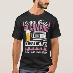 Camiseta Camping en autocaravana cerveza retro algunas chic