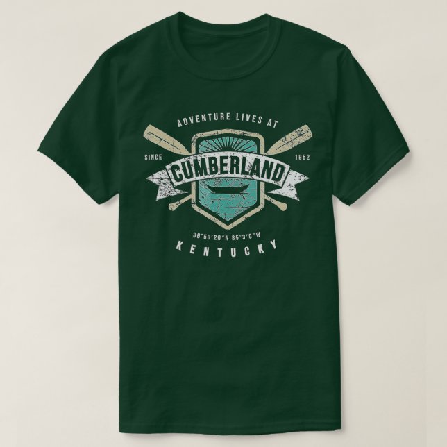 Camiseta Camping en barco de pesca en el lago Cumberland Ke (Diseño del anverso)