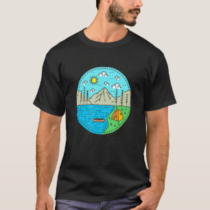 Camiseta Camping en bote Mi Feliz Lugar Lago Ozark