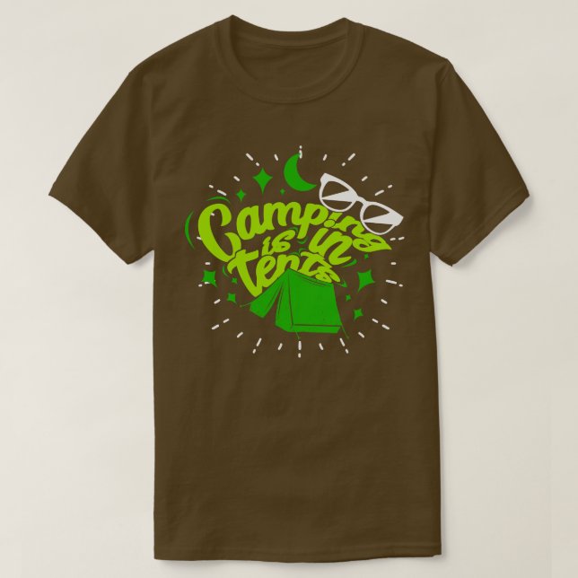 Camiseta Camping En Las Tiendas 4 (Diseño del anverso)