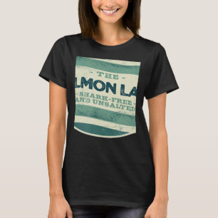 Camiseta Camping en Salmon Lake Alaska Libre de Tiburones y