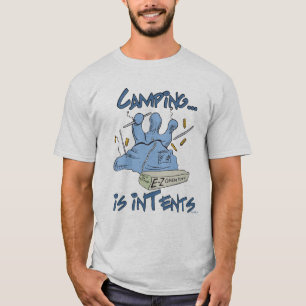 Camiseta Camping es Intents Funny Pun