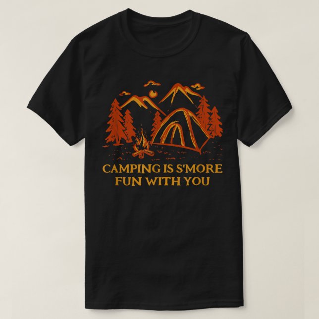 Camiseta Camping Es Más Divertido Con Tu Campamento De Pare (Diseño del anverso)