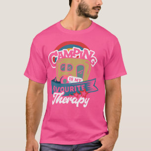 Camiseta Camping Es Mi Caminata Terapéutica Favorita