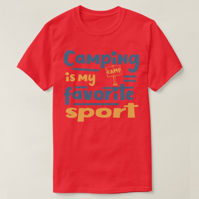 Camiseta Camping Es Mi Camper Favorito Deportivo. (Diseño del anverso)