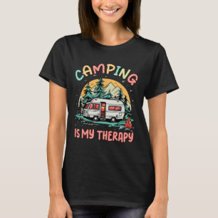 Camiseta Camping Es Mi Familia Terapia Campfire Campcamp De