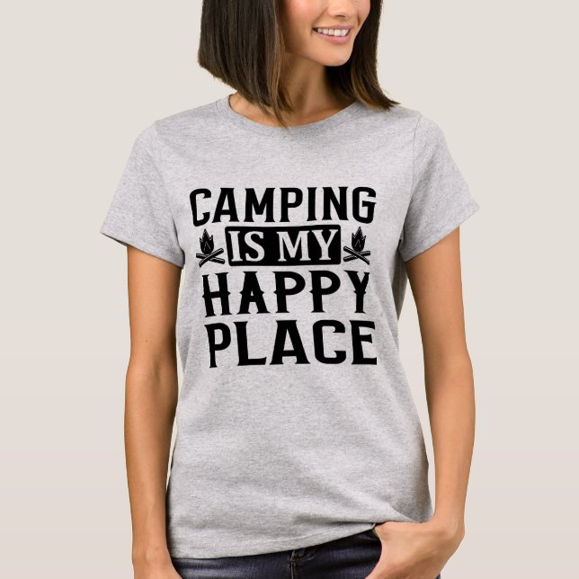 Camiseta Camping es mi lugar feliz (Anverso)