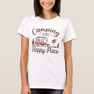 Camiseta Camping Es Mi Lugar Feliz