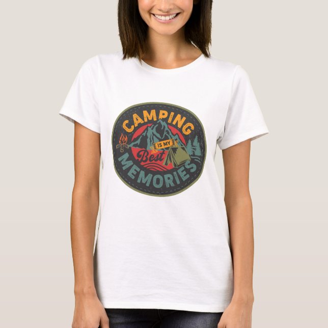 Camiseta Camping Es Mi Mejor Recuerdos (Anverso)