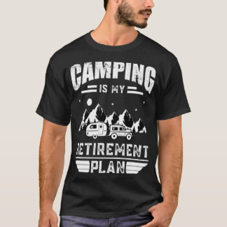 Camiseta Camping Es Mi Plan De Jubilación Camping Vinta De 
