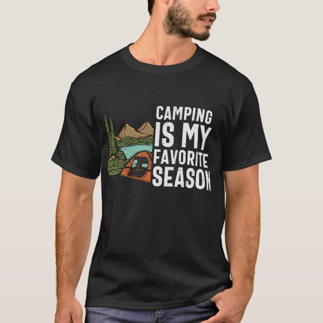Camiseta Camping Es Mi Temporada Favorita (Anverso)