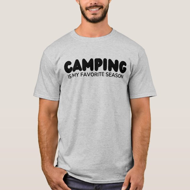 Camiseta Camping es mi temporada favorita, camping divertid (Anverso)
