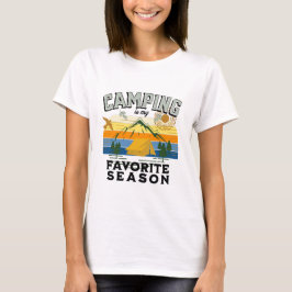 Camiseta Camping es mi temporada favorita, viaje al aire li