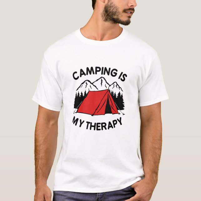 Camiseta Camping es mi terapia (Anverso)