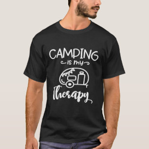 Camiseta Camping es mi Terapia Caminando Tee T-Shirt