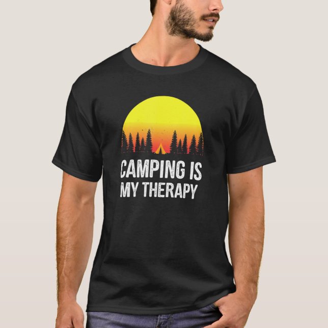 Camiseta Camping Es Mi Terapia - Camping 1 (Anverso)
