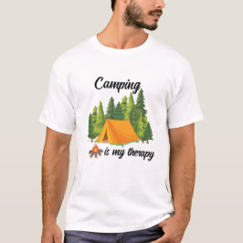 Camiseta Camping es mi terapia de verano vibrante T-Shirt