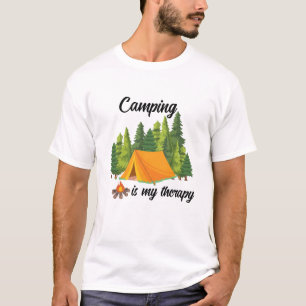 Camiseta Camping es mi terapia de verano vibrante T-Shirt
