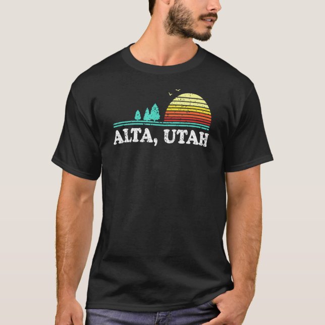 Camiseta Camping Evergreen Sunset Alta Forest Utah Woods (Anverso)