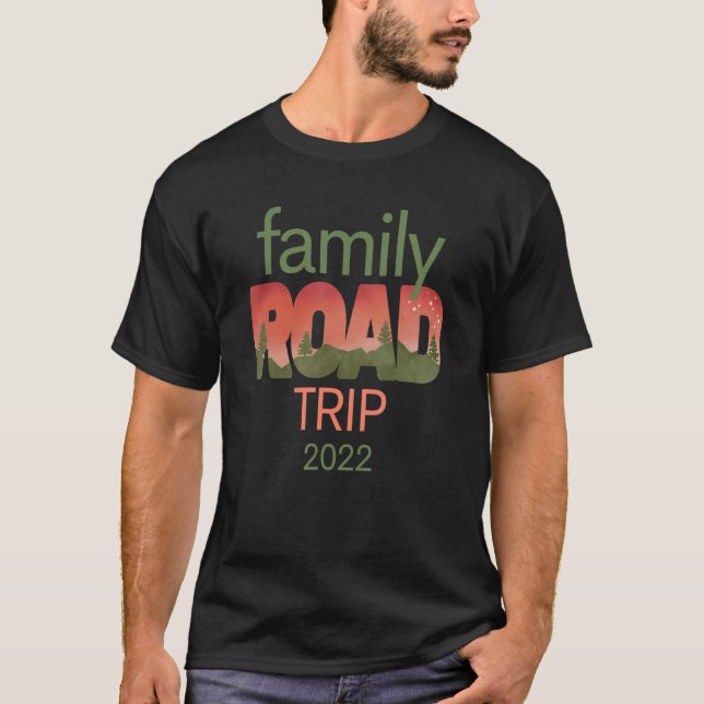 Camiseta Camping Familiar Coincidencia Viaje por Carretera  (Anverso)
