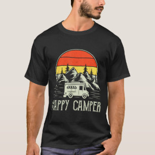 Camiseta Camping feliz niño pequeño divertido furgoneta de