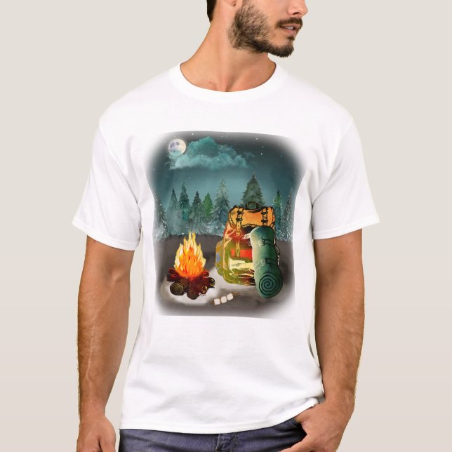Camiseta Camping Forest Night Adventure (Anverso)