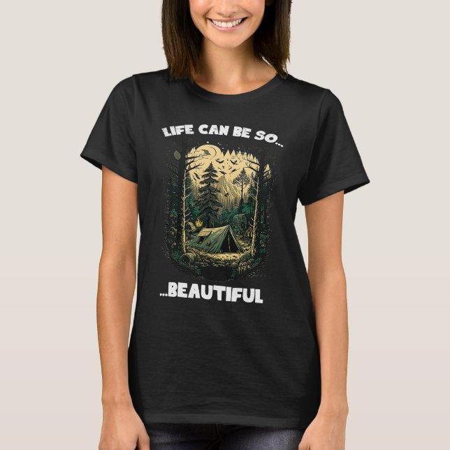 Camiseta Camping Forest World Explorar la naturaleza del mo (Anverso)