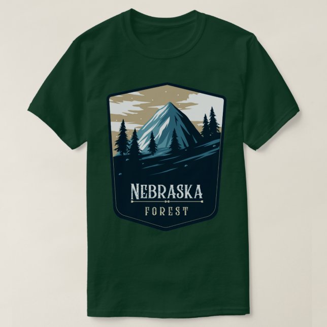 Camiseta Camping Forestal de Nebraska Camping Senderismo y  (Diseño del anverso)