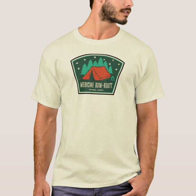 Camiseta Camping Forestal Nacional Bow-Routt de Medicina (Anverso)