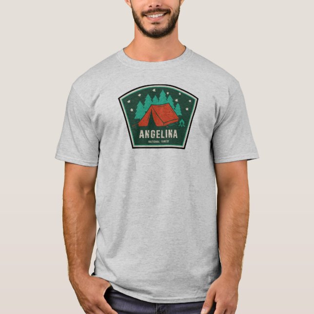 Camiseta Camping forestal nacional de Angelina (Anverso)