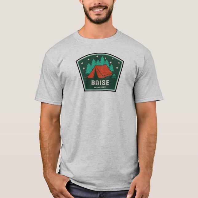 Camiseta Camping Forestal Nacional de Boise (Anverso)