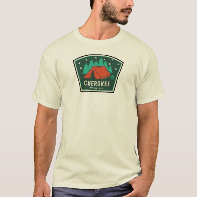 Camiseta Camping Forestal Nacional de Cherokee (Anverso)