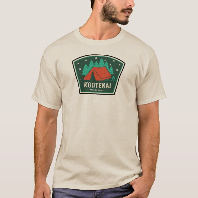 Camiseta Camping Forestal Nacional de Kootenai (Anverso)