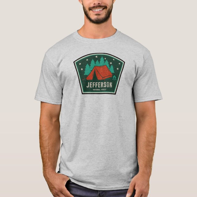 Camiseta Camping Forestal Nacional Jefferson (Anverso)
