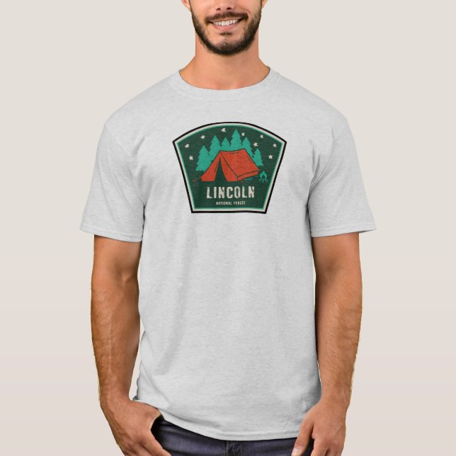 Camiseta Camping Forestal Nacional Lincoln (Anverso)