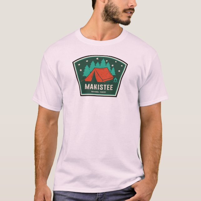 Camiseta Camping Forestal Nacional Manistee (Anverso)