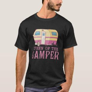 Camiseta Camping Funny Queen Vintage RV Van Del Camper R