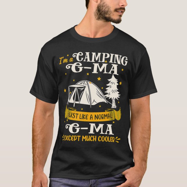 Camiseta Camping G mamáes Mucho Más Frías Para Las mamáes G (Anverso)