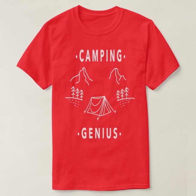 Camiseta Camping Genius Triblend (Diseño del anverso)