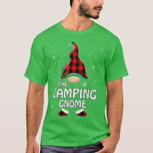Camiseta Camping Gnome Buffalo Plaid Matching Family Christ