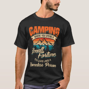 Camiseta Camping Gracioso Con Palabras Para Campistas De Ca