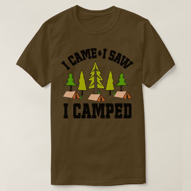 Camiseta Camping Gracioso Que Vi Que Caminaba (Diseño del anverso)
