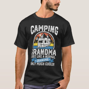 Camiseta Camping Grandma Camper Rv Retro Mujeres Al Aire Li
