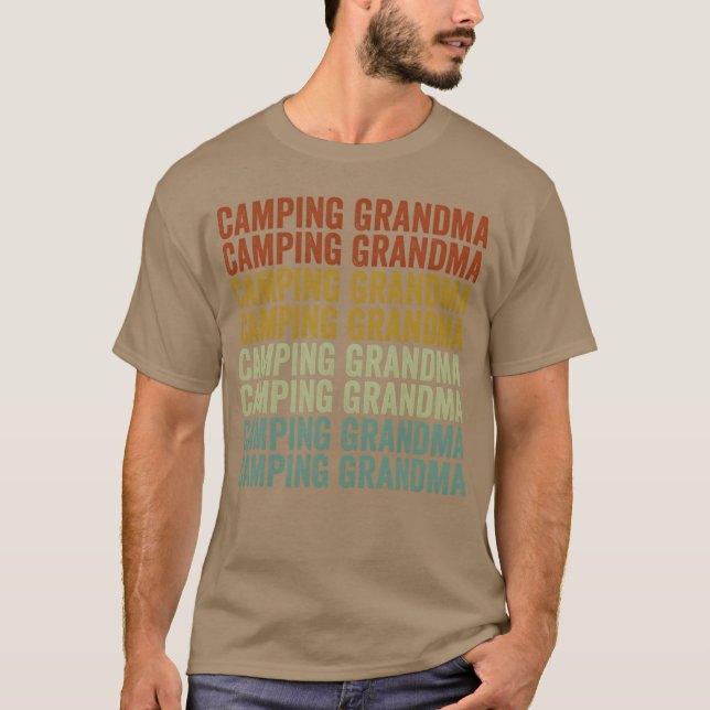 Camiseta Camping Grandma Rv Camper Camping Grandma Glamping (Anverso)